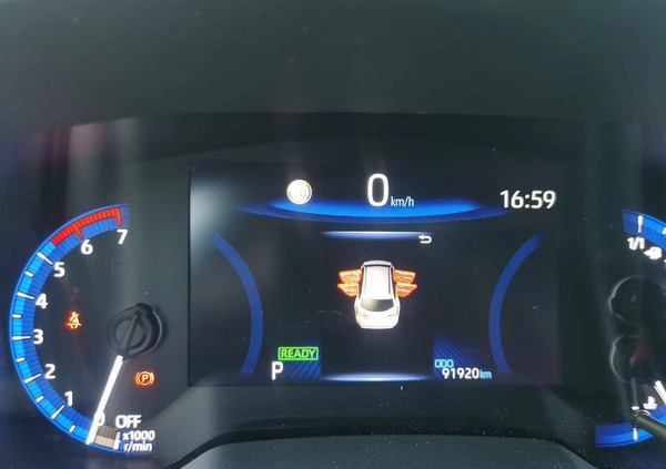 Toyota Corolla cena 92000 przebieg: 91920, rok produkcji 2019 z Sępopol małe 191